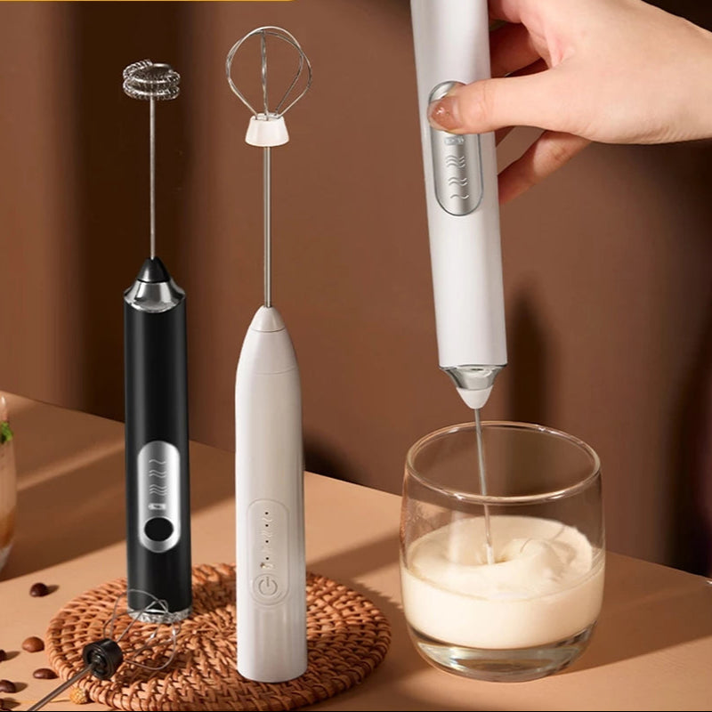 Batedor Misturador Mixer Elétrico para Bebidas Leite Café Portátil
